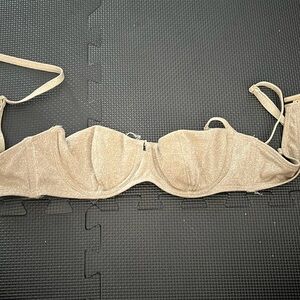 Champagne glitter swimsuit top